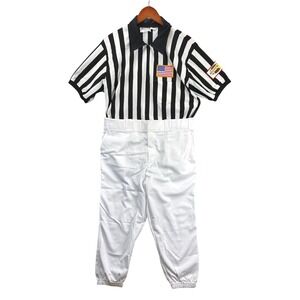 Honigs Whistle Stop Striped Referee Uniform Shirt Pants Set Mens XXL 42 White